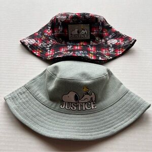 2 Snoopy Justice Kids Bucket Hats